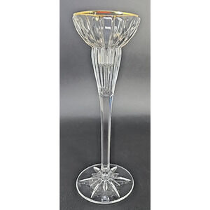 Mikasa Golden Tiara Crystal Candle Taper Holders - Set of Two - 8 3/4 inches U30
